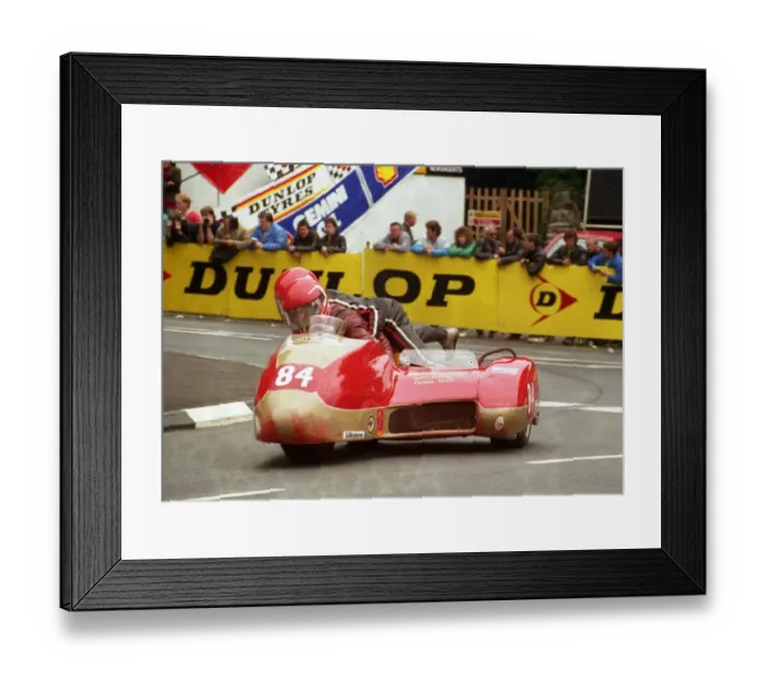Framed Print : Mike Barry & John Jefferson (B&B Yamaha) 1988 Sidecar TT Framed Print : Mike Barry & John Jefferson (B&B Yamaha) 1988 Sidecar TT