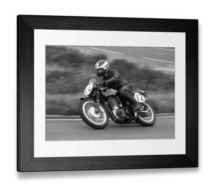Framed Print : Gareth Owen (Velocette) 1985 Classic TT Framed Print : Gareth Owen (Velocette) 1985 Classic TT