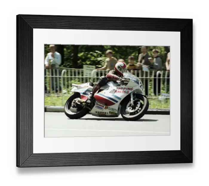 Framed Print : Brian Reid (Suzuki) 1984 Premier Classic TT