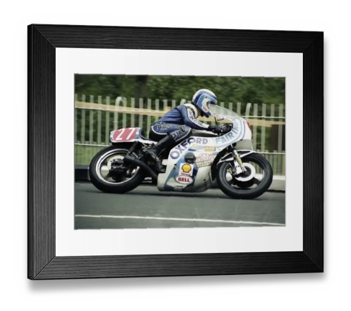 Framed Print : Mick Hunt (Kawasaki) 1980 Formula One TT Framed Print : Mick Hunt (Kawasaki) 1980 Formula One TT