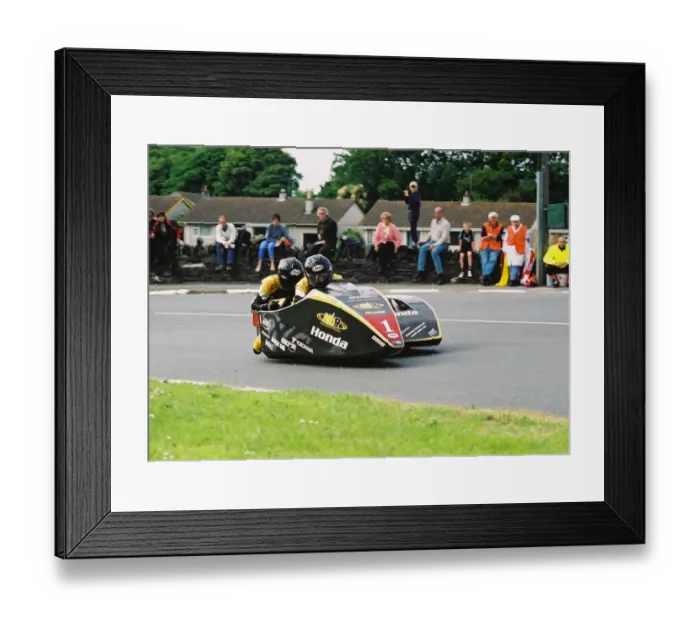 Framed Print : Dave Molyneux & Dan Sayle (DMR Honda) 2004 Sidecar TT Framed Print : Dave Molyneux & Dan Sayle (DMR Honda) 2004 Sidecar TT