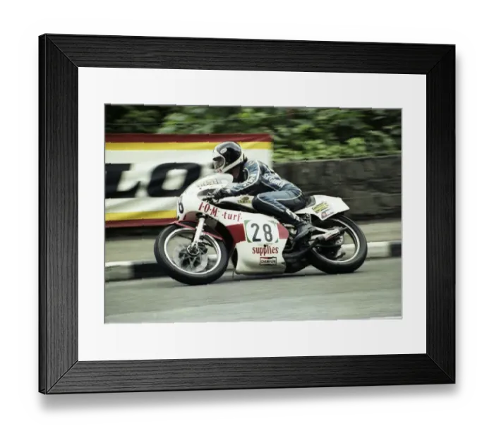 Framed Print : John Weeden (Yamaha) 1980 Classic TT