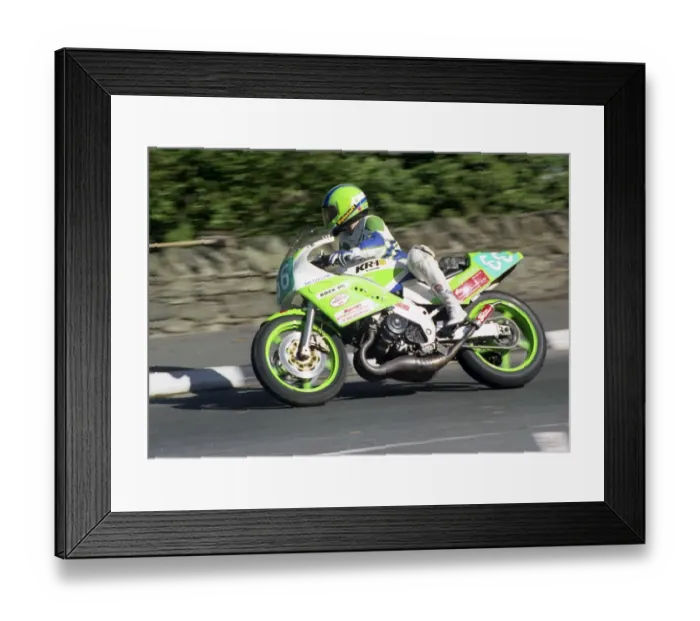 Framed Print : Liz Skinner (Kawasaki) 1990 Lightweight Manx Grand Prix Framed Print : Liz Skinner (Kawasaki) 1990 Lightweight Manx Grand Prix
