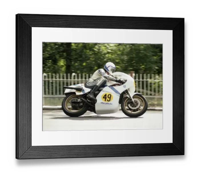 Framed Print : Nick Jefferies (Suzuki), winning the 1983 Senior Manx Grand Prix Framed Print : Nick Jefferies (Suzuki), winning the 1983 Senior Manx Grand Prix