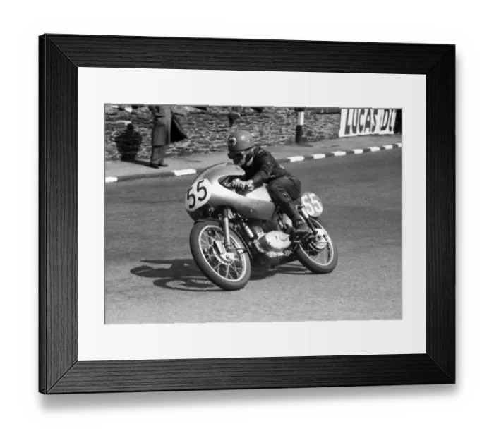Framed Print : Brian Clark (Ducati) 1960 Lightweight TT Framed Print : Brian Clark (Ducati) 1960 Lightweight TT