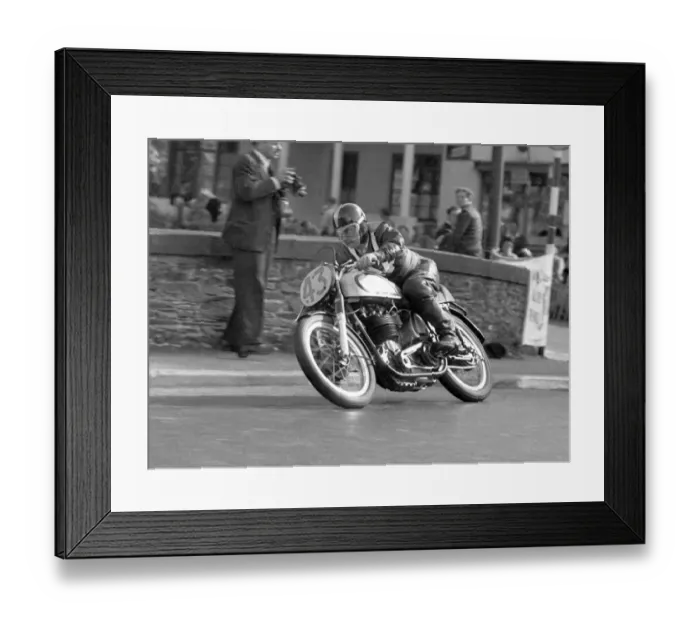 Framed Print : Denis Parkinson (Norton) 1953 Senior Manx Grand Prix Framed Print : Denis Parkinson (Norton) 1953 Senior Manx Grand Prix