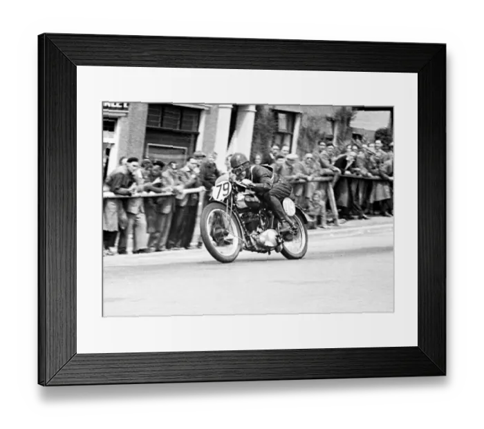 Framed Print : Roland Pike (Rudge) 1950 Lightweight TT Framed Print : Roland Pike (Rudge) 1950 Lightweight TT