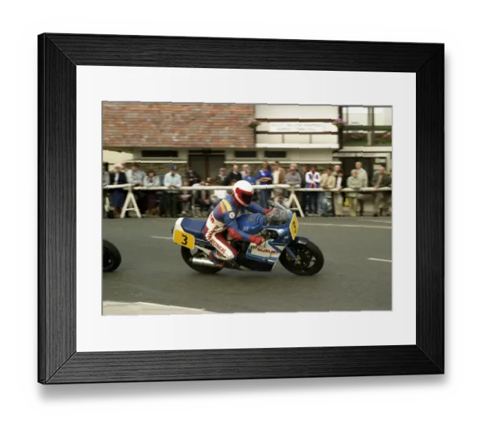 Framed Print : Dave Montgomery (Suzuki) 1986 Senior Manx Grand Prix Framed Print : Dave Montgomery (Suzuki) 1986 Senior Manx Grand Prix