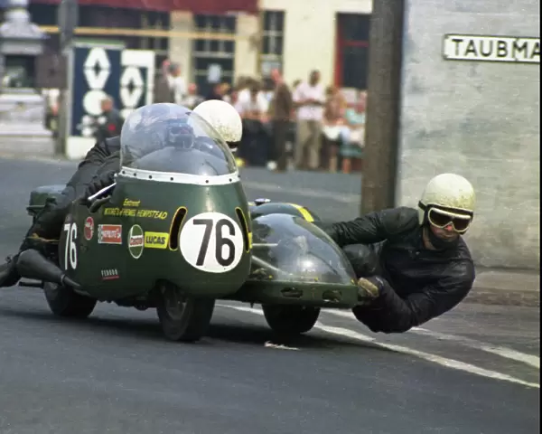 George O Dell & Peter Stockdale (Triumph) 1970 500 Sidecar TT