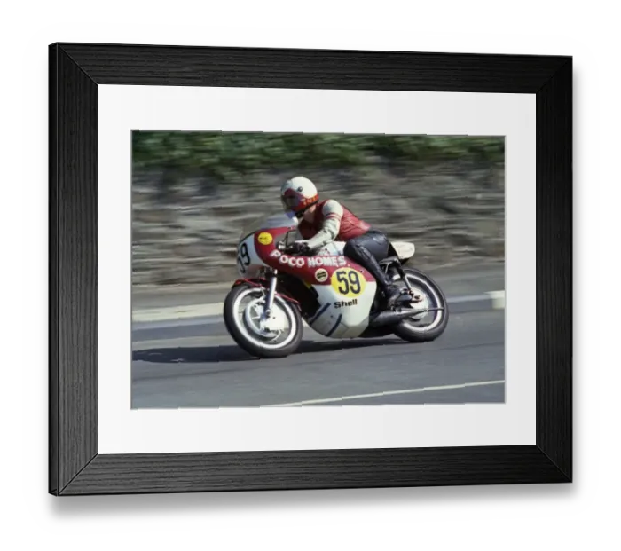 Framed Print : Bob Clough (Yamaha) 1973 Senior Manx Grand Prix Framed Print : Bob Clough (Yamaha) 1973 Senior Manx Grand Prix