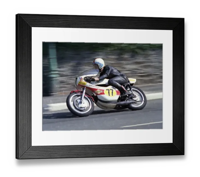 Framed Print : Alf Mayrs (Yamaha) 1973 Senior Manx Grand Prix Framed Print : Alf Mayrs (Yamaha) 1973 Senior Manx Grand Prix