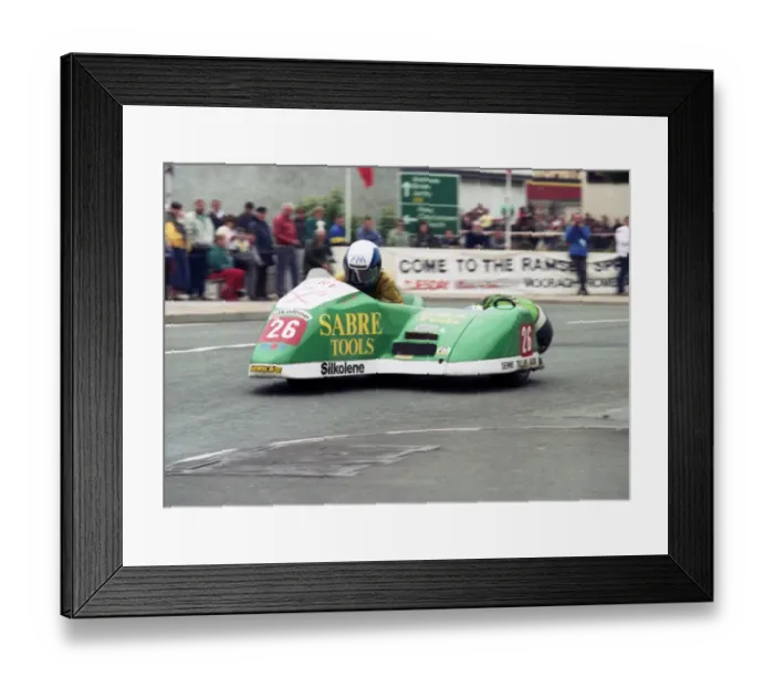 Framed Print : Dave Saville & Richard Crossley (Sabre) 1989 Sidecar TT Framed Print : Dave Saville & Richard Crossley (Sabre) 1989 Sidecar TT