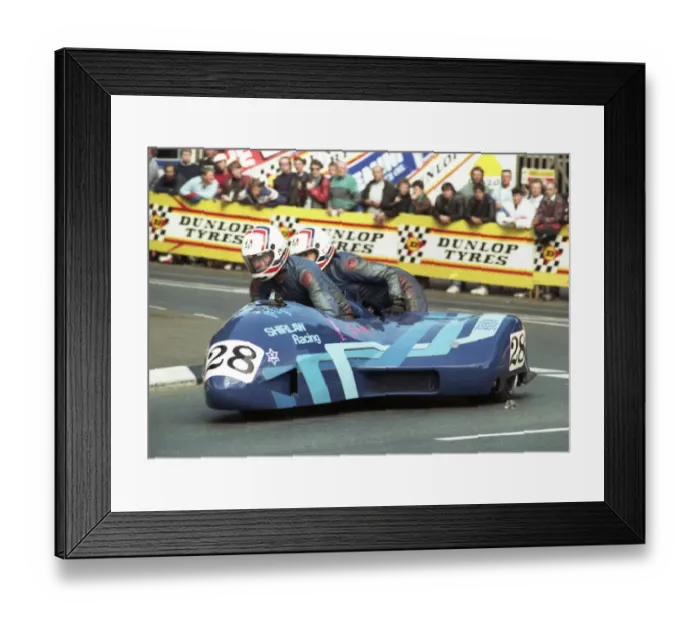 Framed Print : David & Janet Low (Jacobs Suzuki) 1989 Sidecar TT Framed Print : David & Janet Low (Jacobs Suzuki) 1989 Sidecar TT