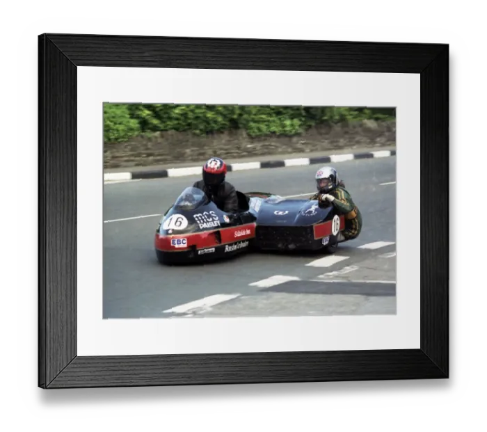 Framed Print : Gordon Shand & Phil Gravel (Suzuki) 1989 Sidecar TT Framed Print : Gordon Shand & Phil Gravel (Suzuki) 1989 Sidecar TT