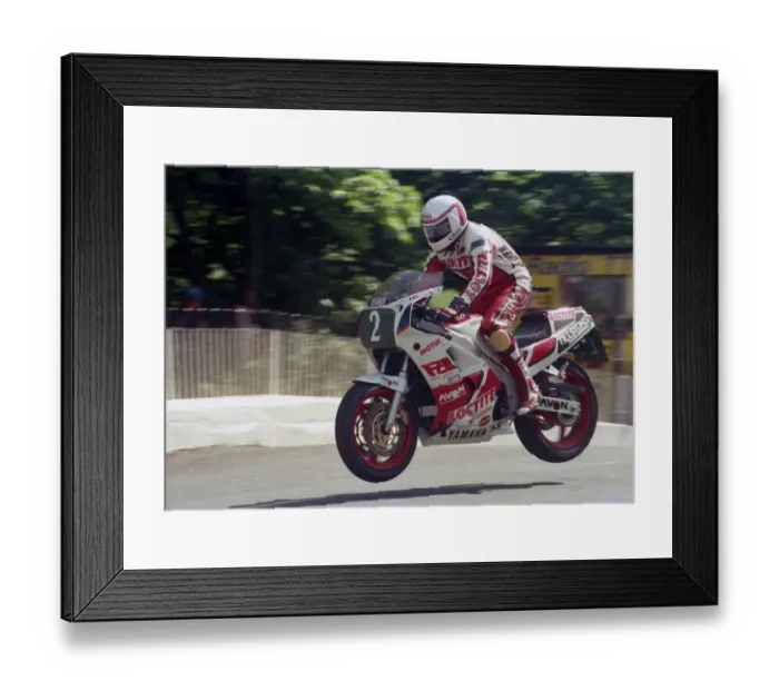 Framed Print : Geoff Johnson (Yamaha) 1987 Production B TT Framed Print : Geoff Johnson (Yamaha) 1987 Production B TT