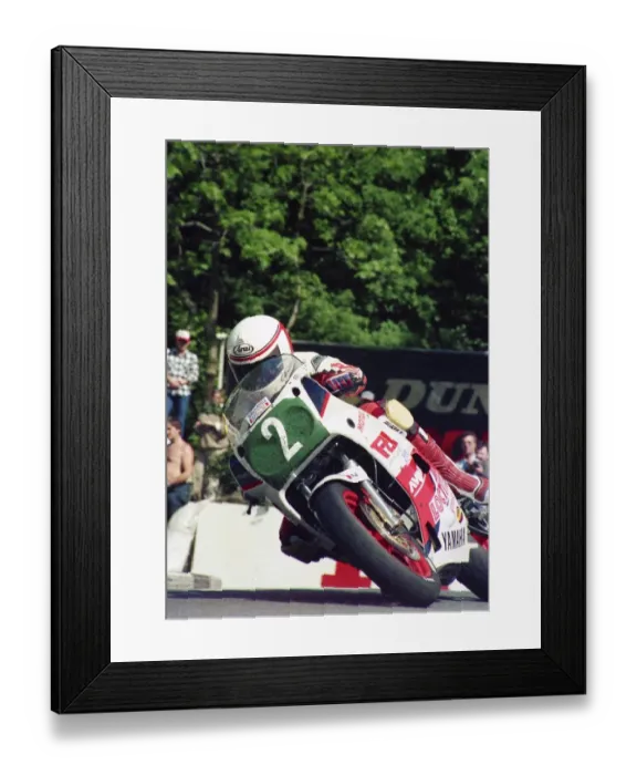 Framed Print : Geoff Johnson (Yamaha) 1987 Production B TT Framed Print : Geoff Johnson (Yamaha) 1987 Production B TT