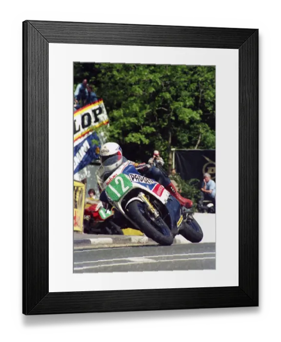 Framed Print : Graeme McGregor (Suzuki) 1987 Production B TT Framed Print : Graeme McGregor (Suzuki) 1987 Production B TT