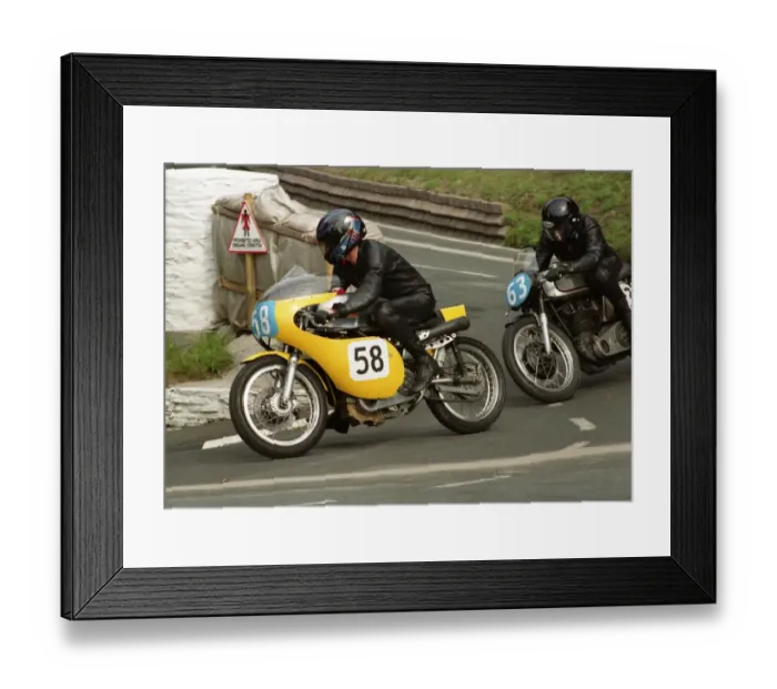 Framed Print : Len Clutterbuck (Seeley 7R) & Rob Wingrave (Norton) 1996 Junior Classic Manx Grand Prix Framed Print : Len Clutterbuck (Seeley 7R) & Rob Wingrave (Norton) 1996 Junior Classic Manx Grand Prix