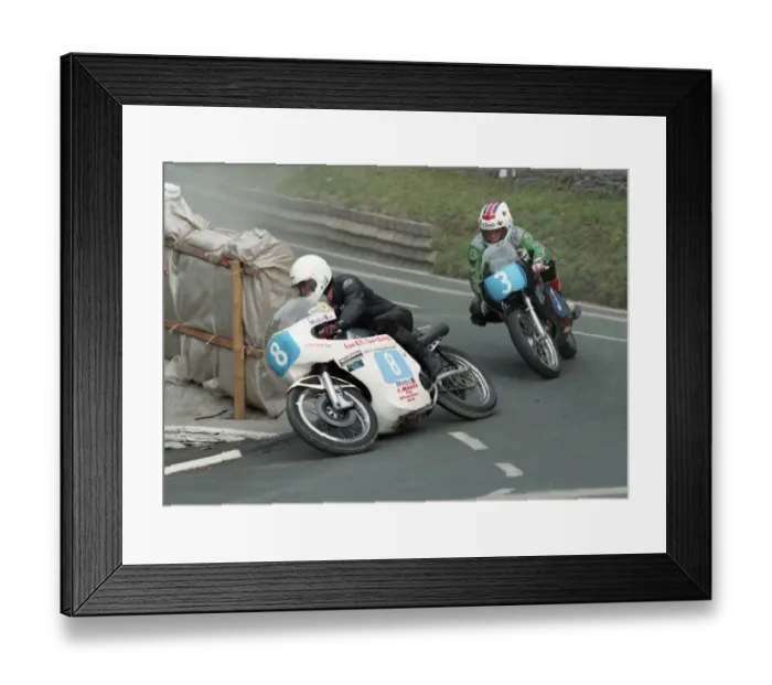 Framed Print : Danny Shimmin (AJS) and Glen English (Aermacchi) 1996 Junior Classic Manx Grand Prix Framed Print : Danny Shimmin (AJS) and Glen English (Aermacchi) 1996 Junior Classic Manx Grand Prix