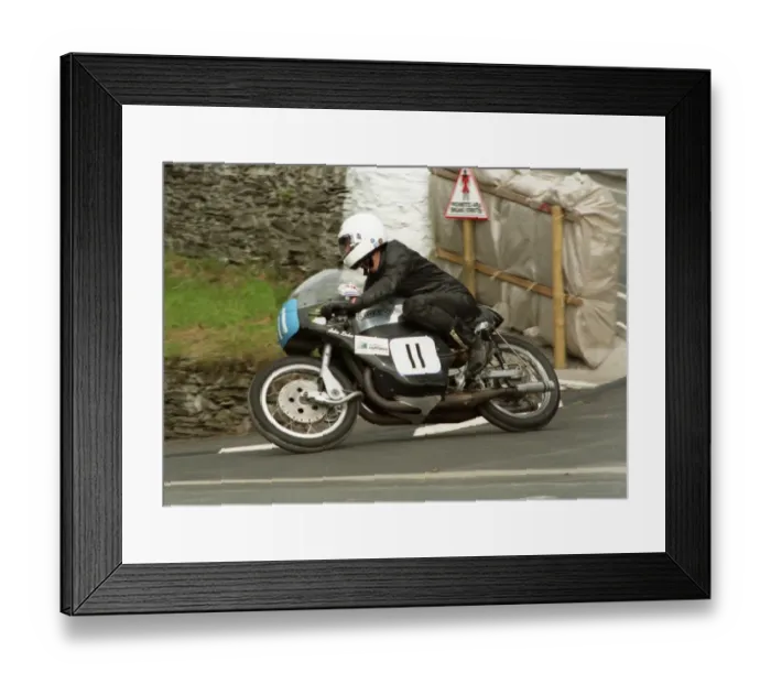 Framed Print : John Loder (Greeves) 1996 Junior Classic Manx Grand Prix