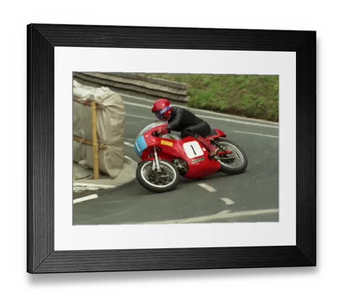 Framed Print : Bill Swallow (Aermacchi) 1996 Junior Classic Manx Grand Prix