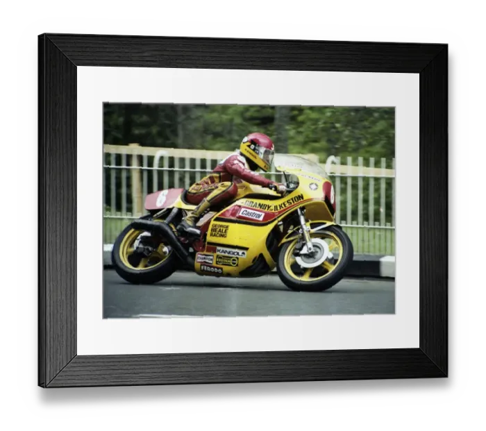 Framed Print : Jeff Sayle (Granby Honda) 1980 Formula One TT