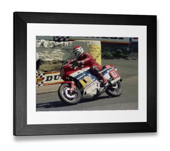 Framed Print : Phil Nicholls (Honda) 1986 Production C TT Framed Print : Phil Nicholls (Honda) 1986 Production C TT