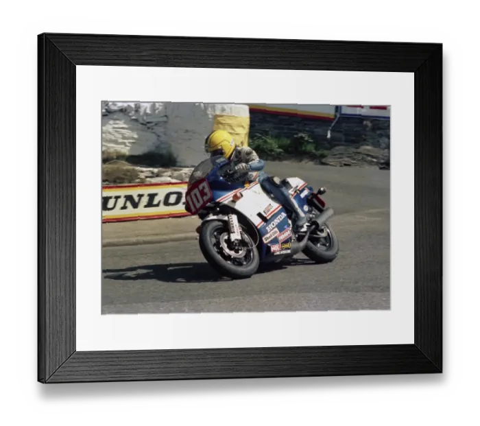 Framed Print : Joey Dunlop (Honda) 1986 Production C TT Framed Print : Joey Dunlop (Honda) 1986 Production C TT