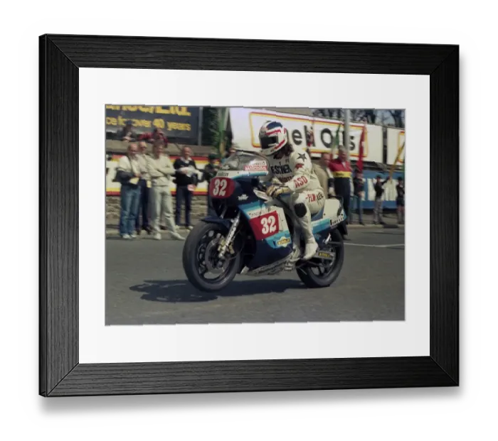 Framed Print : Elmar Geulen (Suzuki) 1986 Production A TT Framed Print : Elmar Geulen (Suzuki) 1986 Production A TT