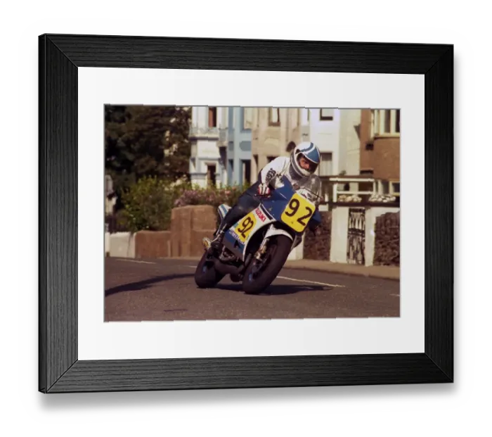 Framed Print : John Pollock (Suzuki) 1987 Senior Manx Grand Prix Framed Print : John Pollock (Suzuki) 1987 Senior Manx Grand Prix