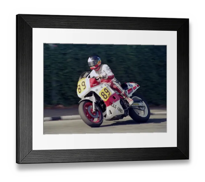Framed Print : Colin Wilson (Yamaha) 1987 Senior Manx Grand Prix Framed Print : Colin Wilson (Yamaha) 1987 Senior Manx Grand Prix