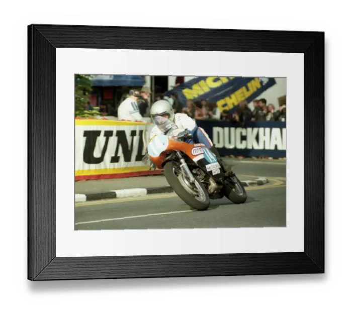 Framed Print : Paul Barrett (Aermacchi) 1984 Classic TT