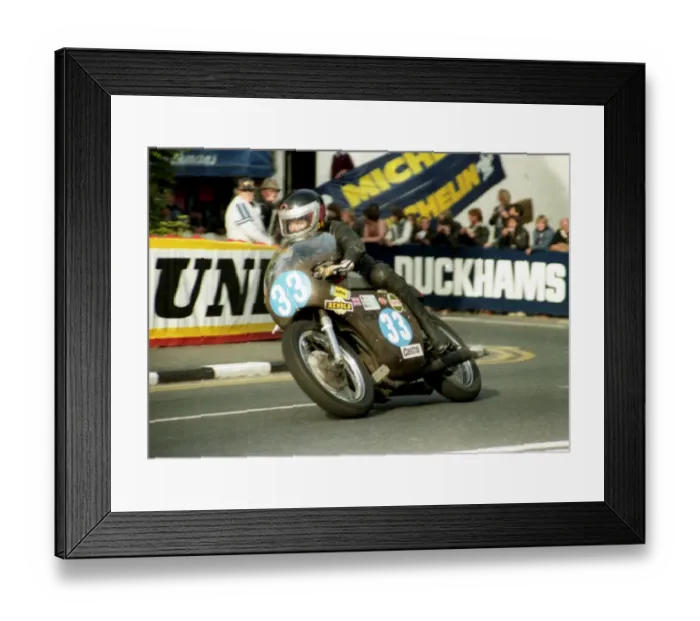 Framed Print : John Kiddie (Honda) 1984 Classic TT