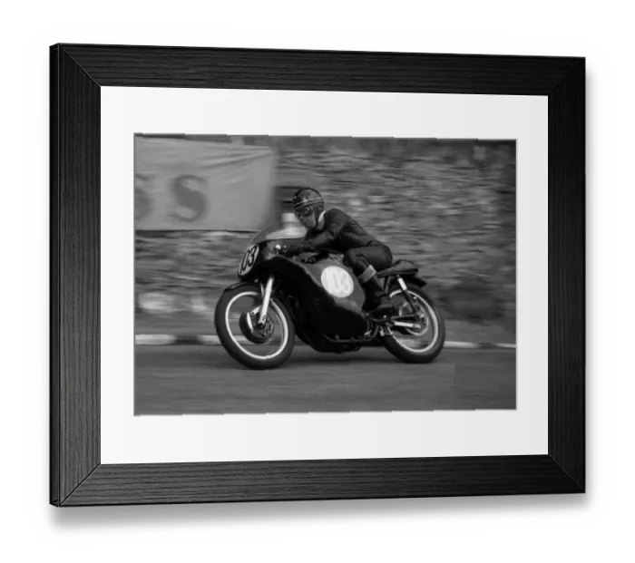 Framed Print : Roy Fox (AJS) 1963 Junior Manx Grand Prix Framed Print : Roy Fox (AJS) 1963 Junior Manx Grand Prix