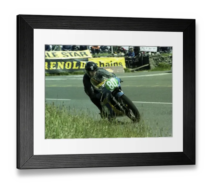 Framed Print : Keith Hanford (Yamaha) 1980 Junior TT