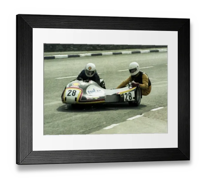 Framed Print : Wallace Coates & Ernie Coates (Windle Yamaha) 1980 Sidecar TT