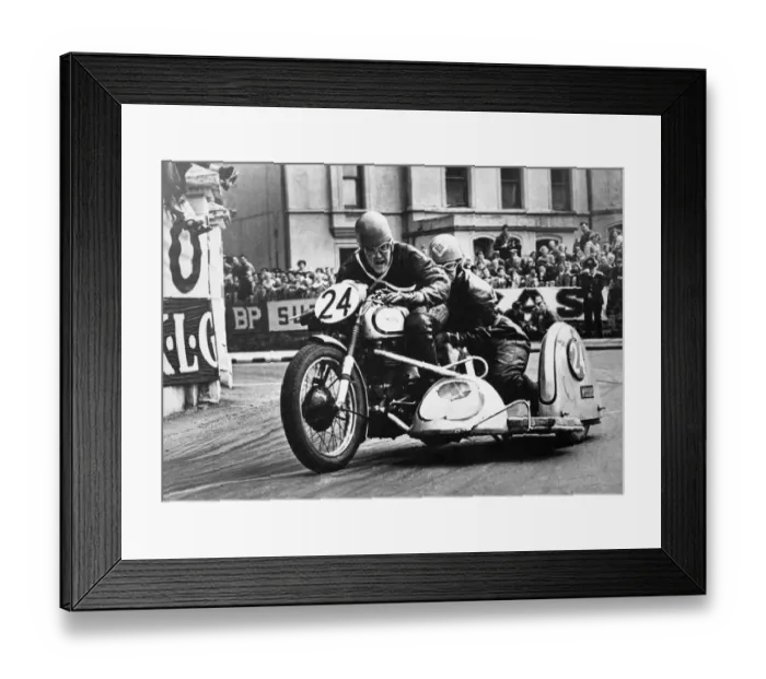 Framed Print : Alec Skein & Don Overall (Norton) 1954 Sidecar TT Framed Print : Alec Skein & Don Overall (Norton) 1954 Sidecar TT
