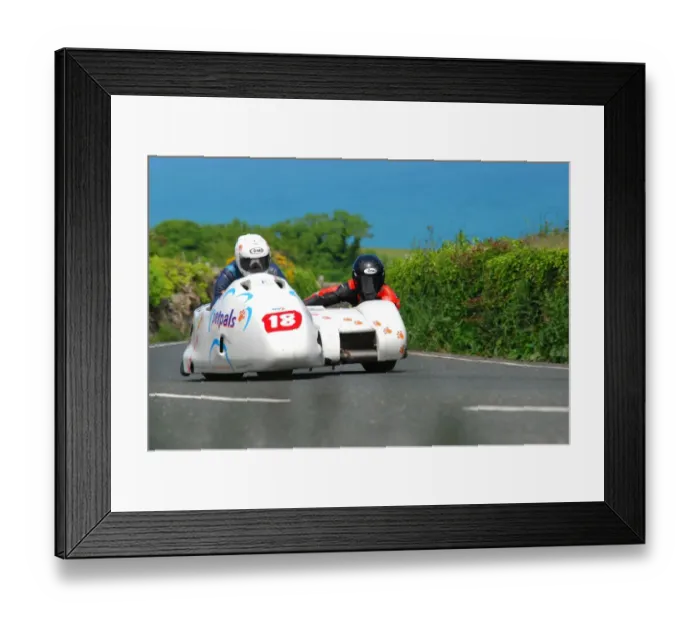 Framed Print : Dave Wallis & Mark Howard (LCR Honda) 2010 Sidecar TT Framed Print : Dave Wallis & Mark Howard (LCR Honda) 2010 Sidecar TT
