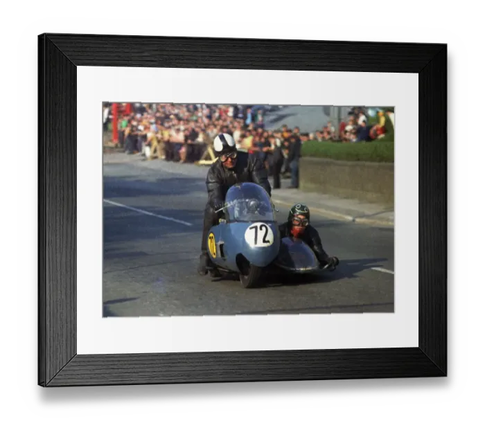 Framed Print : Frank Barton & A H Barker (Triumph) 1969 750 Sidecar TT Framed Print : Frank Barton & A H Barker (Triumph) 1969 750 Sidecar TT