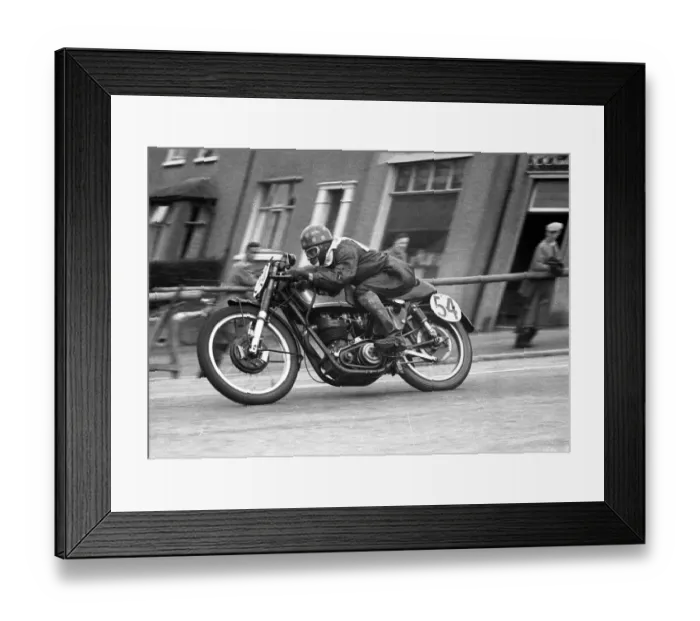 Framed Print : A J Butcher (AJS) 1954 Junior Manx Grand Prix Framed Print : A J Butcher (AJS) 1954 Junior Manx Grand Prix