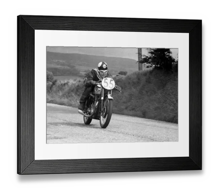 Framed Print : T Morris (AJS) 1954 Junior Manx Grand Prix Framed Print : T Morris (AJS) 1954 Junior Manx Grand Prix