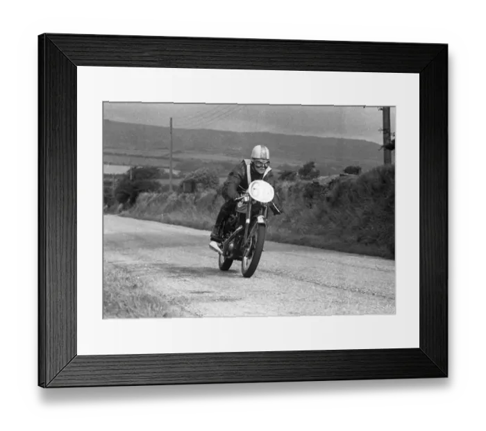 Framed Print : P E Hillier (BSA) 1954 Junior Manx Grand Prix Framed Print : P E Hillier (BSA) 1954 Junior Manx Grand Prix