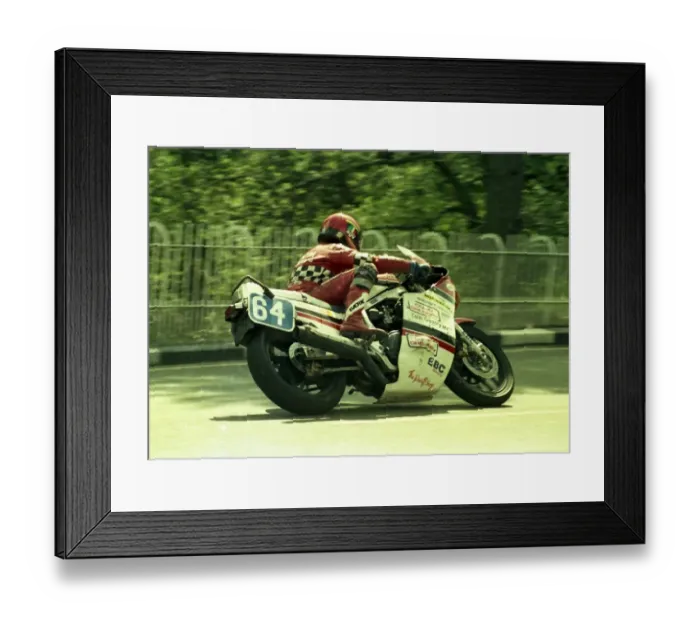Framed Print : John Swingler (Suzuki) 1986 Production B TT