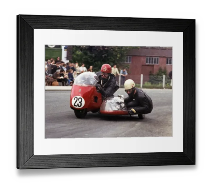 Framed Print : Maurice Tombs & Trevor Tombs (Triumph) 1965 Sidecar TT Framed Print : Maurice Tombs & Trevor Tombs (Triumph) 1965 Sidecar TT