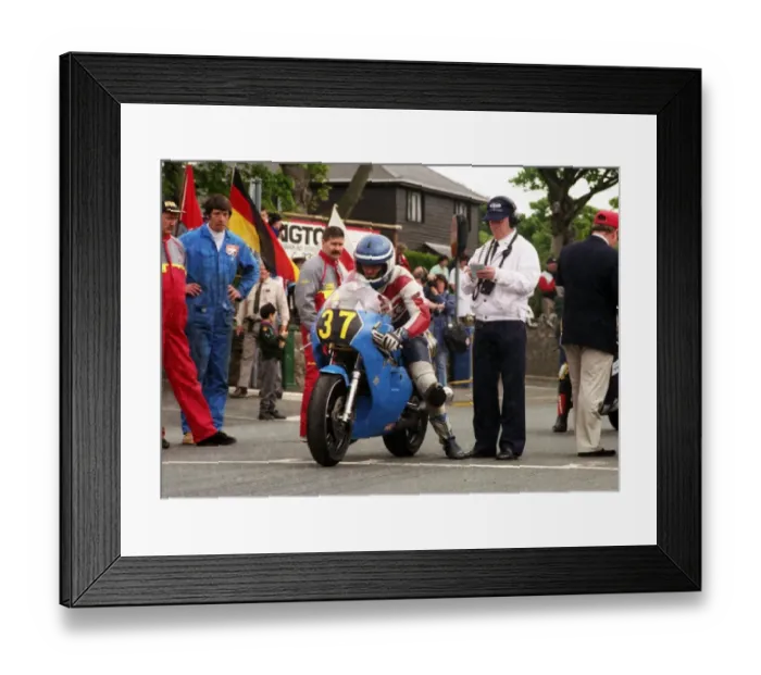 Framed Print : Mick Jeffreys (Spondon Rotax) 1995 Singles TT