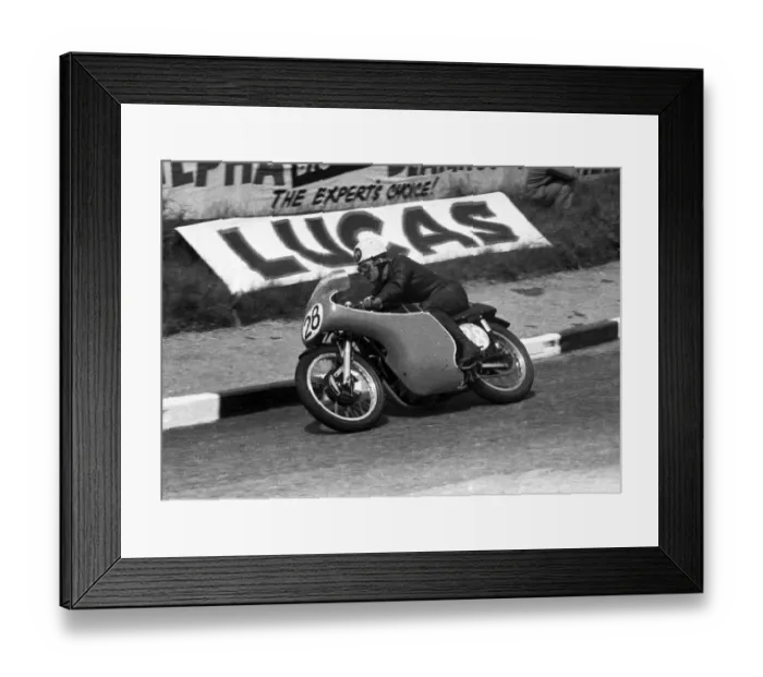 Framed Print : Jack Wood (AJS) 1958 Junior TT Framed Print : Jack Wood (AJS) 1958 Junior TT