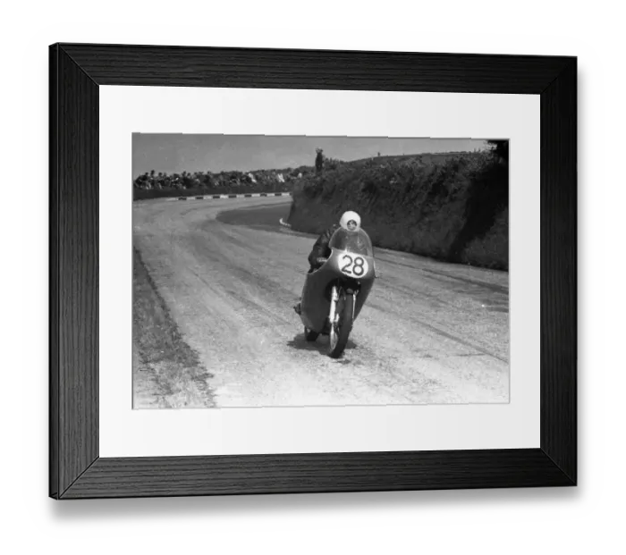 Framed Print : Jack Wood (AJS) 1958 Junior TT Framed Print : Jack Wood (AJS) 1958 Junior TT