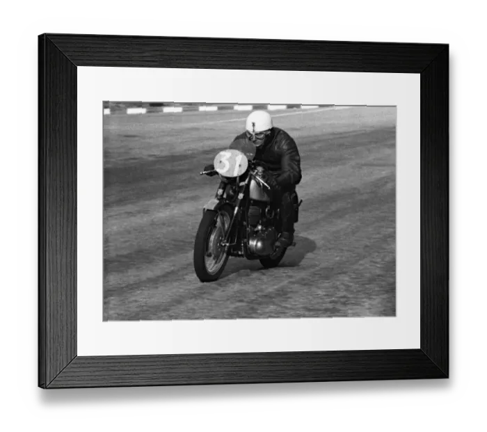 Framed Print : George Bell (BSA) 1956 Junior Clubman TT