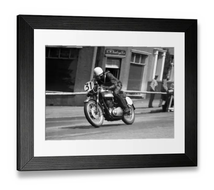 Framed Print : George Bell (BSA) 1956 Junior Clubman TT Framed Print : George Bell (BSA) 1956 Junior Clubman TT