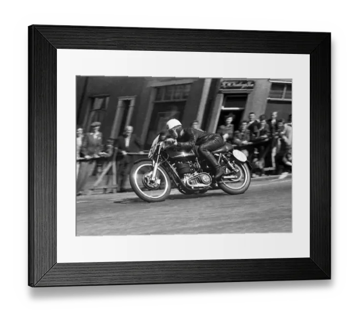 Framed Print : Stan Cooper (AJS) 1954 Junior TT Framed Print : Stan Cooper (AJS) 1954 Junior TT